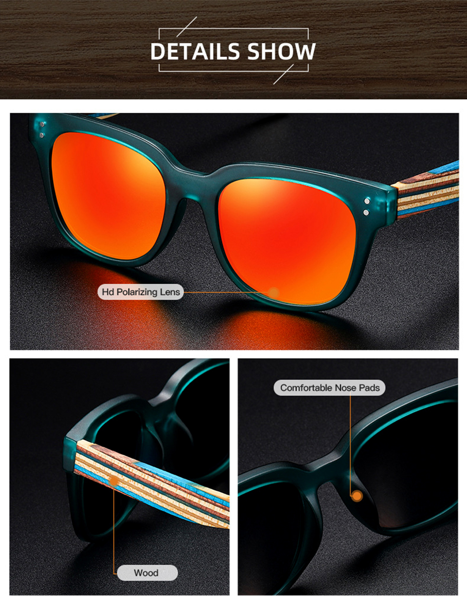 Wood Effect Sunglasses