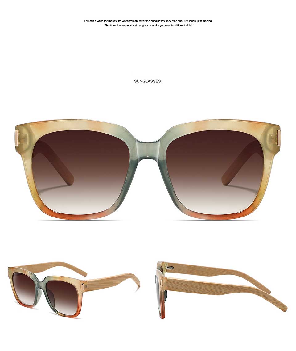 Bamboo Life Sunglasses Yellow Polarized Sunglasses